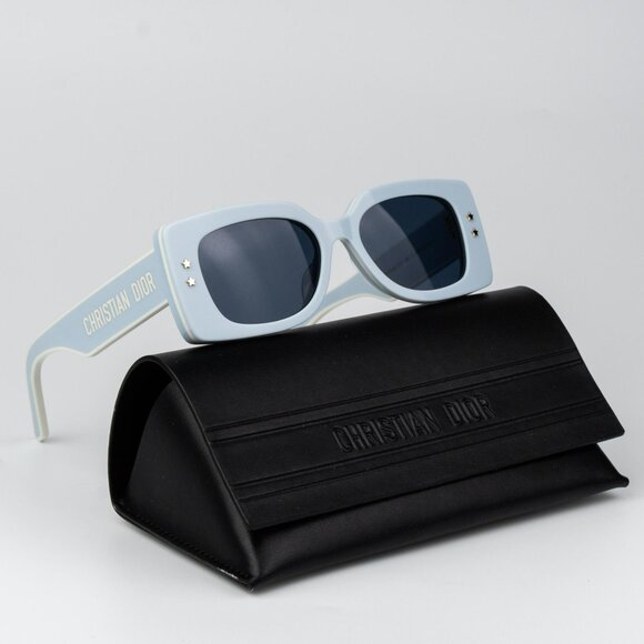 Dior DIORPACIFIC Women Sunglasses Blue White Geometric DIORPACIFIC S1U 80B0 - Picture 1 of 12